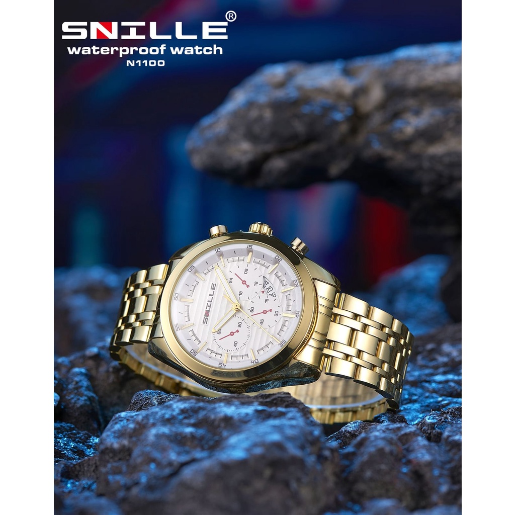 JAM TANGAN PRIA SNILLE WATCH ORIGINAL ION PLATED STAINLESS STELL/ JAM TANGAN PRIA SNILLE TYPE N1100