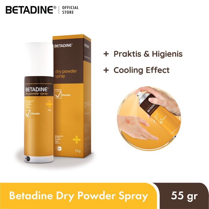 Betadine Antiseptic Dry Powder Spray 55gr