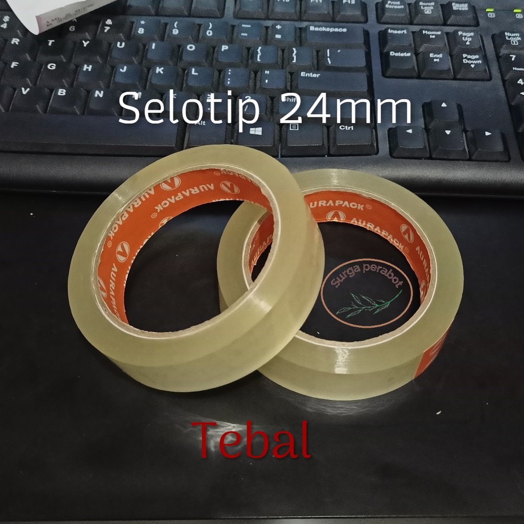 

Selotip Bening Aurapack 24mm x 80Y Lakban kecil Tebal Panjang Solasi 1 inch murah