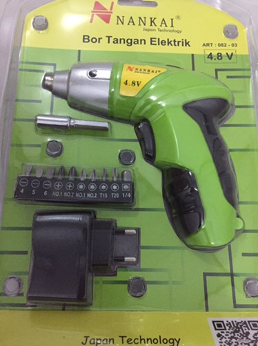 Obeng Tangan Elektrik Charger Cordless Screwdriver Nankai