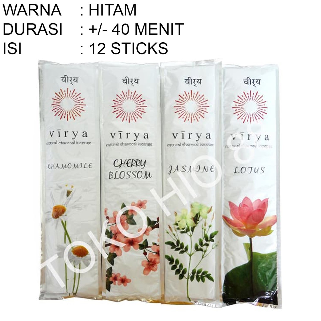 Hio / Dupa Hitam Wangi Aromaterapi Merk Virya 12 Sticks Incense Stick Aromateraphy