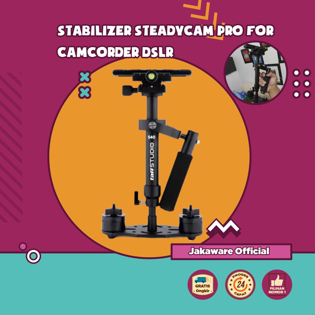 STABILIZER STEADYCAM PRO CAMCORDER DSLR CAMERA KAMERA CANON NIKON SONY STABILISER ACTION CAM VIDEO U