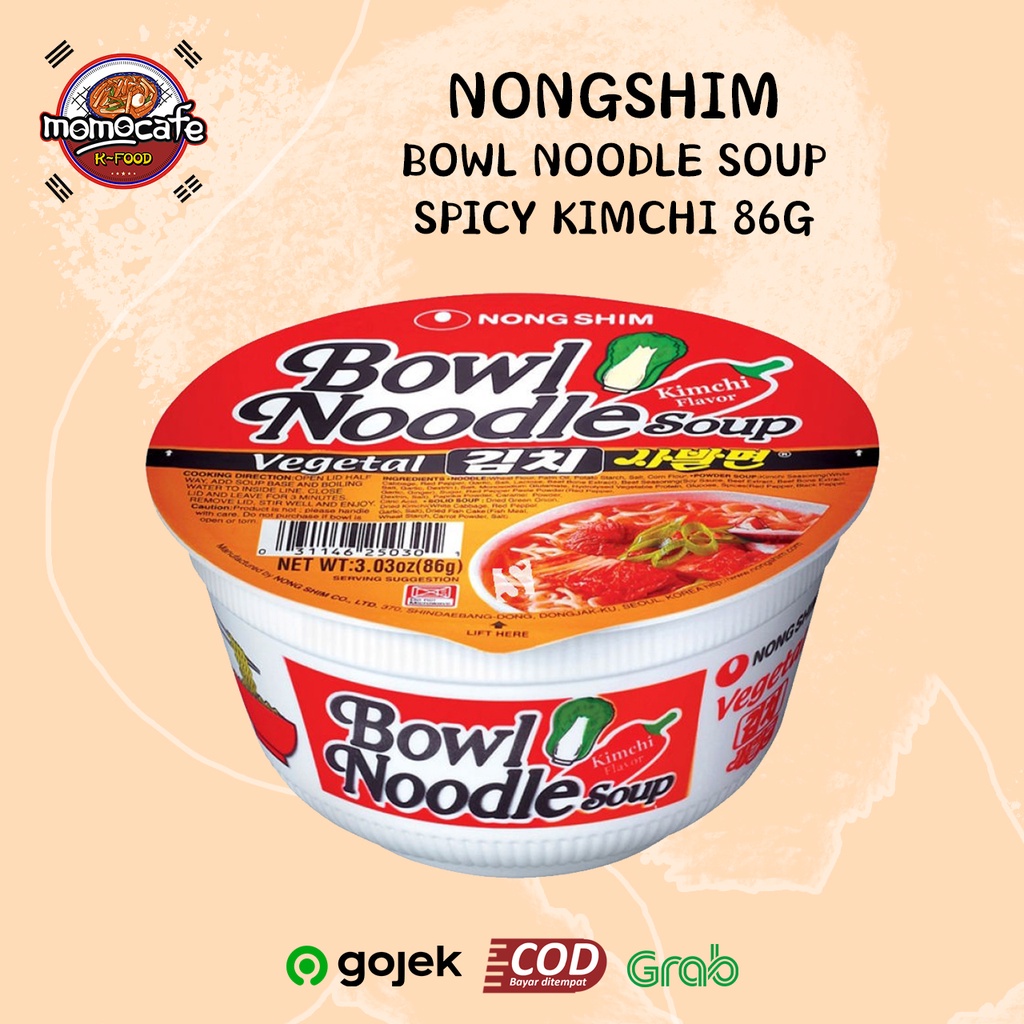 Jual Nongshim Bowl Noodle Soup Spicy Kimchi 86g - Kimchi Ramen Made In ...