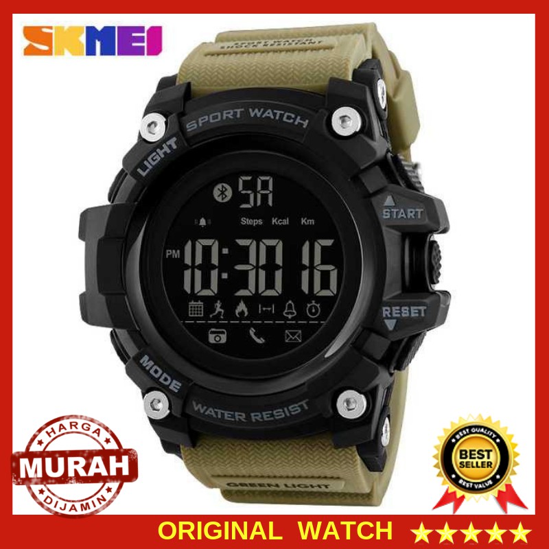JAM TANGAN PRIA ORIGINAL MURAH ANTI AIR Smart Watch SKMEI 1385 Bluetooth Pedometer Water Resist 50M