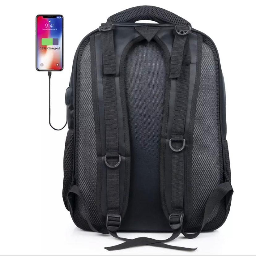 Tas Ransel Laptop PL Power Tas Punggung Pria Ransel Polo Import Dual USB Portable Tas Pria Casual