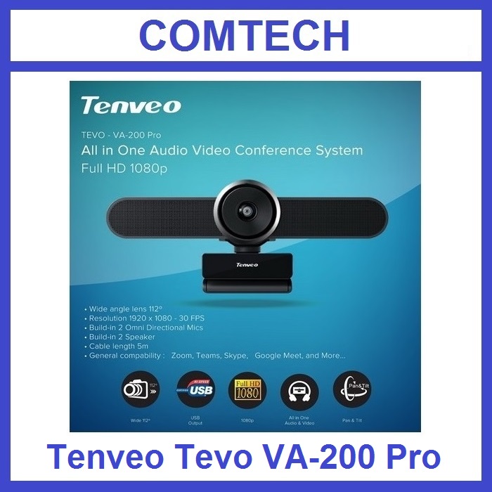 Tenveo VA200 Pro Webcam Speaker Microphone Conferen Call Camera