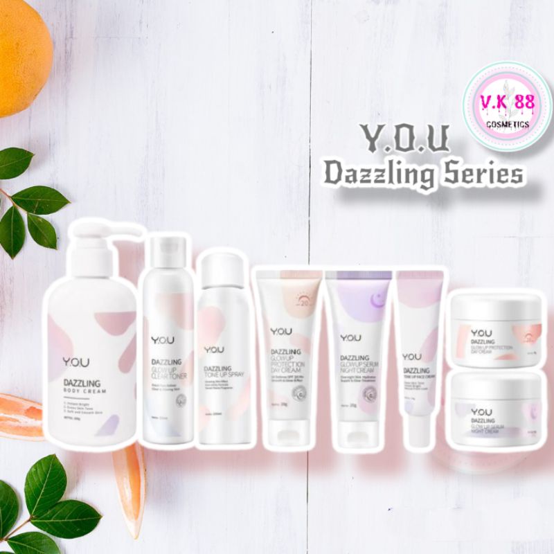 ⭐V.K 88⭐ Y.O.U DAZZLING SERIES | Facial Foam Day Cream Night Clear Toner YOU | Krim Wajah / Cream Wa
