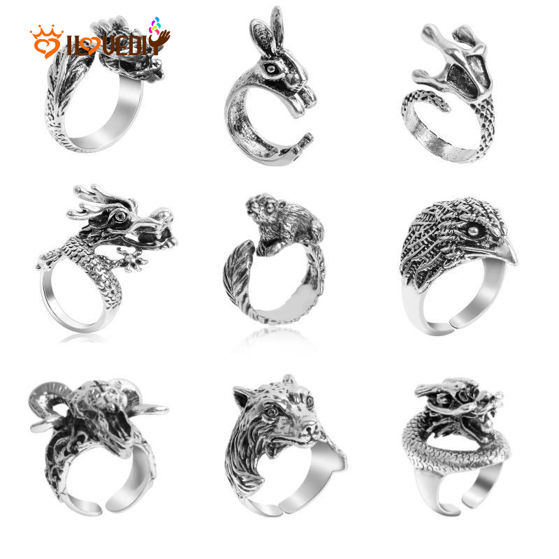 [Fashion Simple Retro Adjustable Exaggerated Dragon Rings For Men] [ Elegant Finger Ring] [Lovely Jewelry Gifts For Boy Friends]