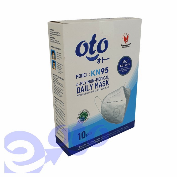 Oto Daily Mask KN95 4-Ply 10's Earloop