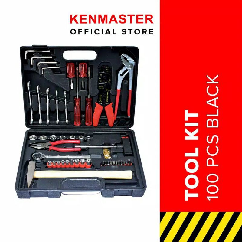 Kenmaster , Kunci  Tool Kit 100 PCS , N2 , Alat Petukangan ,