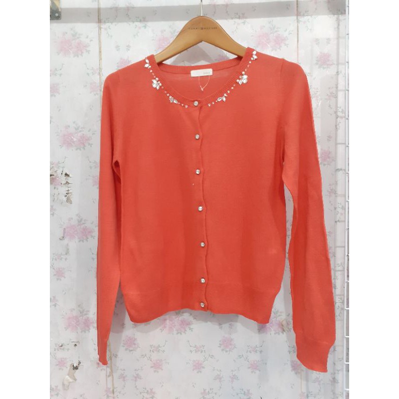 Preloved Cardigan Merah Mutiara Index