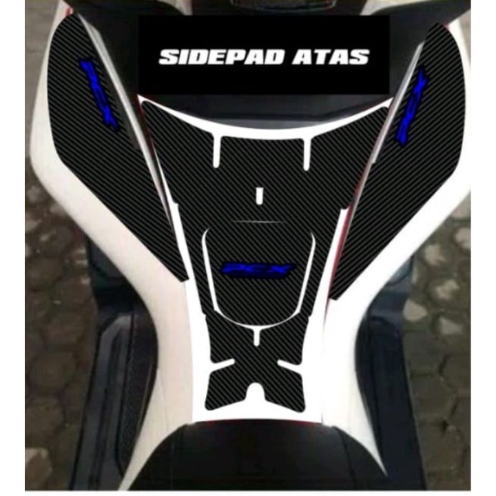 Stiker TANKPAD timbul set HONDA PCX 150 motif carbon all PCX 150
