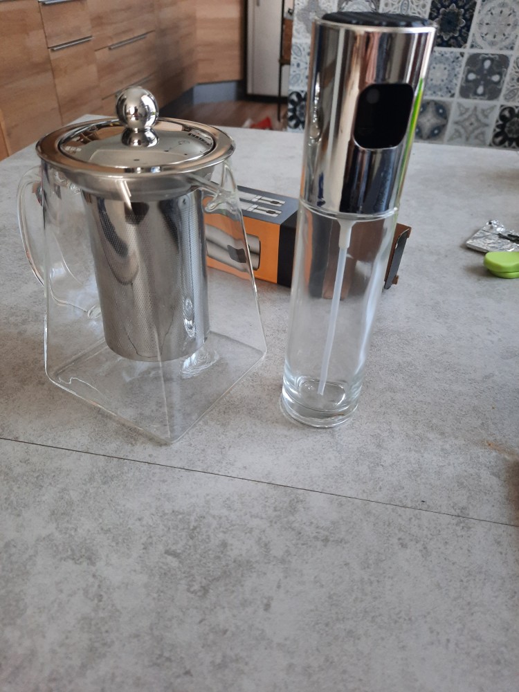 Teko Teh Kaca Kotak High Borosilicate / Teapot Square Heat Resistant / Tea Pot Infuser 550ml 750ml