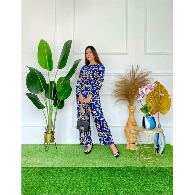 PIYAMA MUSLIM LENGAN PANJANG / PIYAMA KEKINIAN / PIYAMA LENGAN PANJANG KENCANA UNGU