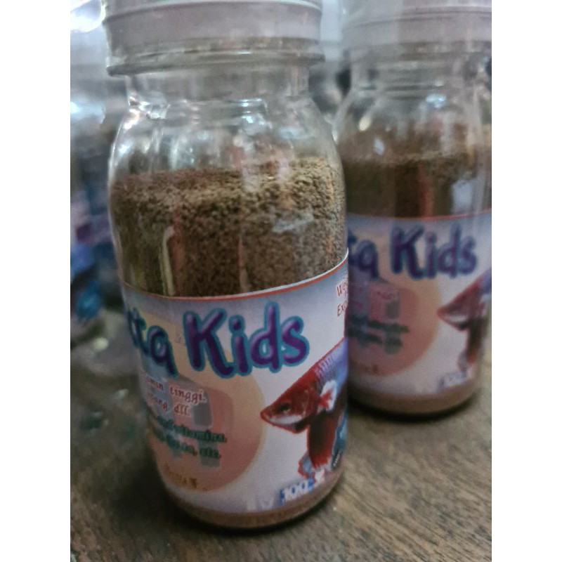 pelet cupang bayi anak ikan cupang guppy aqua scape betta kid nutri 50gr