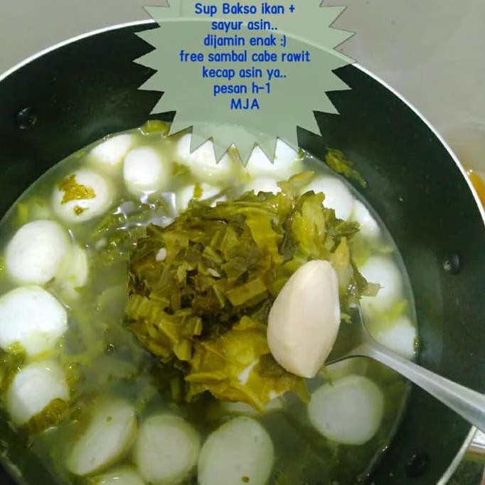 

Sup Sawi Asin Bakso ikan porsi besar 5-6orang free sambal ratele992 Diminati Banget