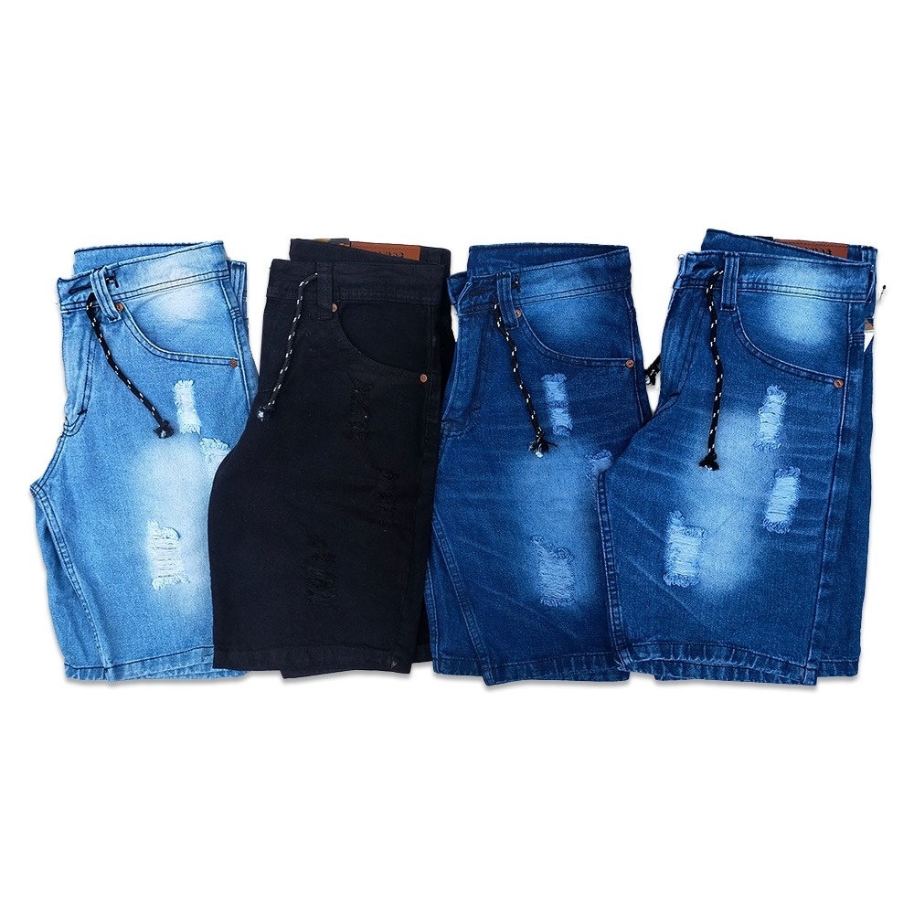 Celana Jens sobek Pendek Pria Ripped Jeans Premium Ukuran 28-33