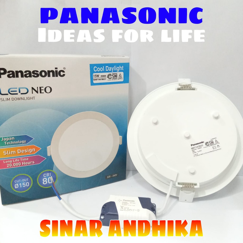 LED SLIM DOWNLIGHT PANEL 15 WATT PANASONIC NNP 74478/NNP 74472