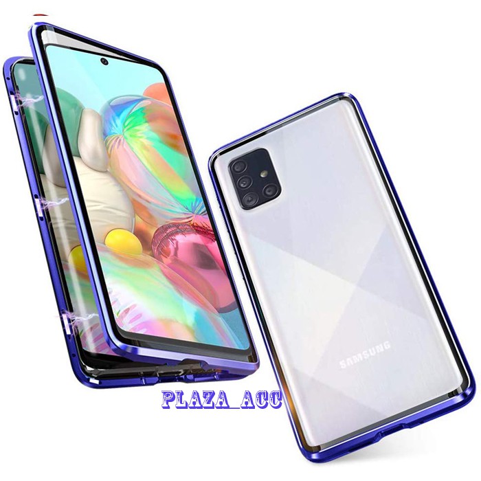 Dou Glass Case Samsung A71 - Casing Samsung A71 Case Full Metal Cover
