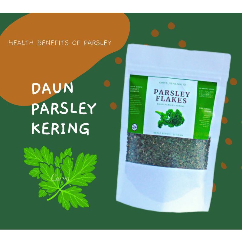 

Parsley flakes kemasan 25gram ( daun parsley kering)