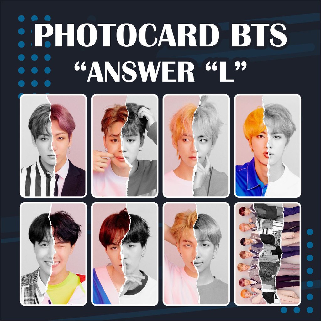 (READY STOCK) PHOTOCARD BTS ANSWER  E F L S KPOP MURAH