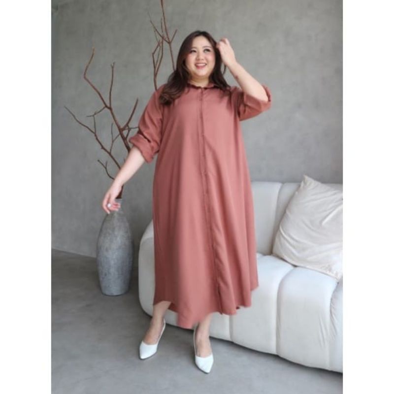 READY!! DIEVA ATASAN XXXXXL MUSLIMAH LONG TUNIK WANITA JUMBO LD120-140 BAHAN SHAKILA PREMIUM COTTON