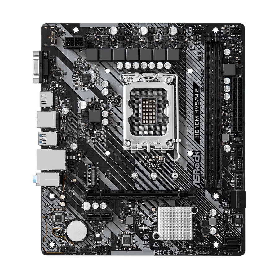 ASRock H610M-HVS/M.2 R2.0 (LGA1700, H610, DDR4, USB3.2, SATA3)