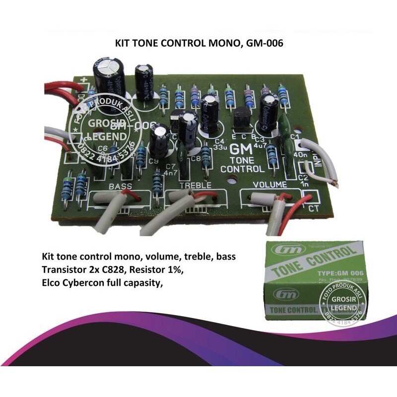 Kit tone control mono GM 006