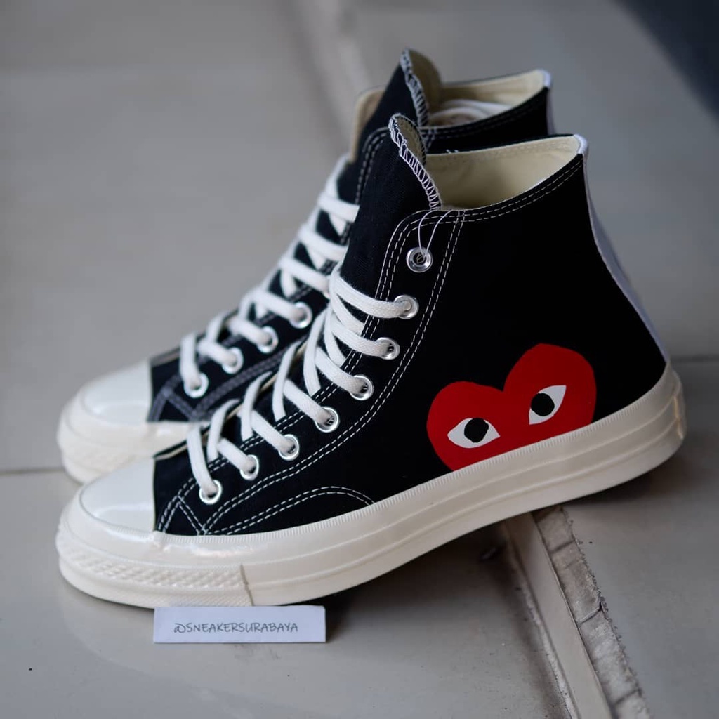 CDG x Converse Chuck Taylor 1970s Hi Black CT 70 CT 70s