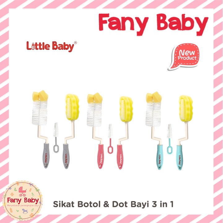 LITTLE BABY SIKAT BOTOL &amp; DOT BAYI 3 IN 1