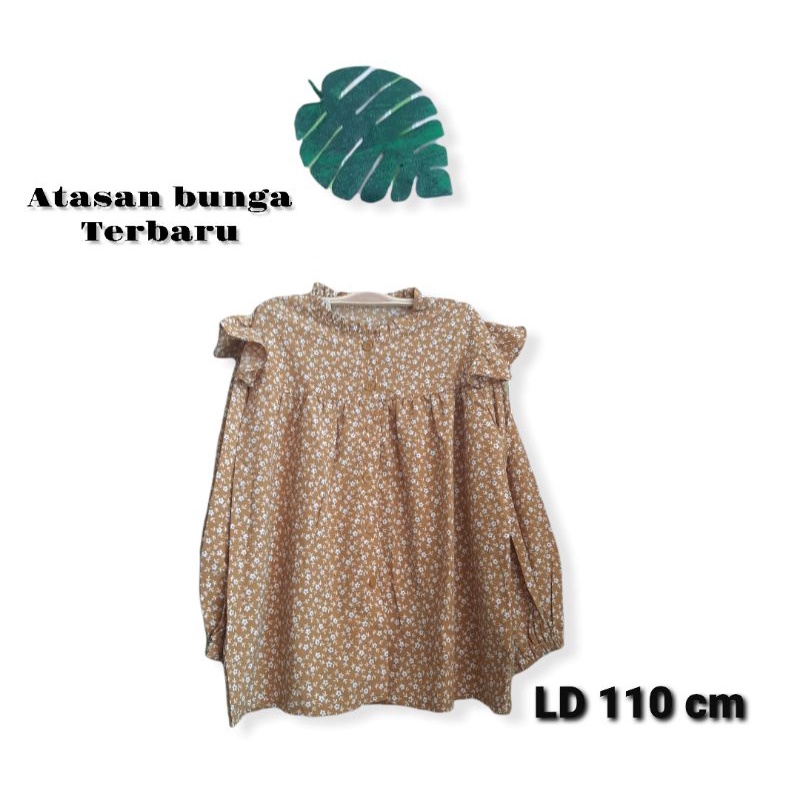 Baju atasan bunga/Atasan bunga kecil/blouse motif bunga ,atasan terbaru