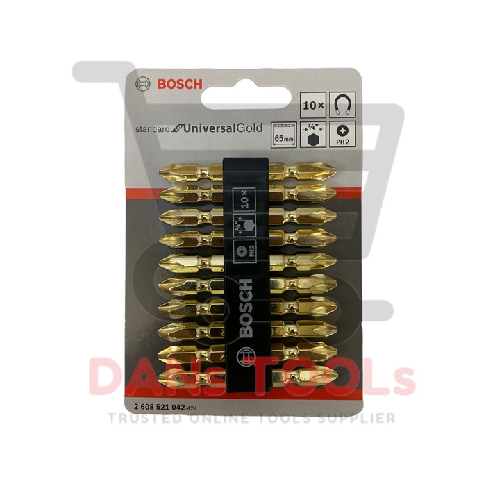 Mata Obeng Angin BOSCH PH2 x 65 mm - Universal Gold - Obeng Gypsum