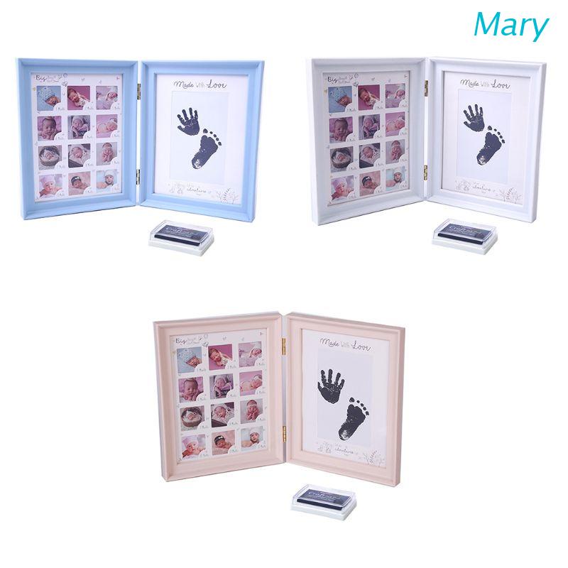 Mary Frame Foto Dengan Bantalan Tinta Untuk Cetakan Telapak Tangan / Kaki Bayi Newborn