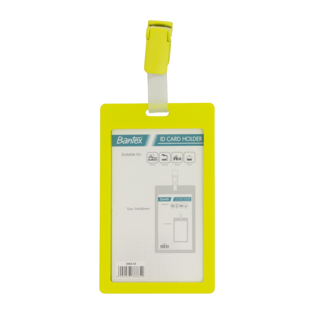 

Bantex ID Card Holder With Clip 54x90mm Portarit Lime 8866 65 PKM Bandung