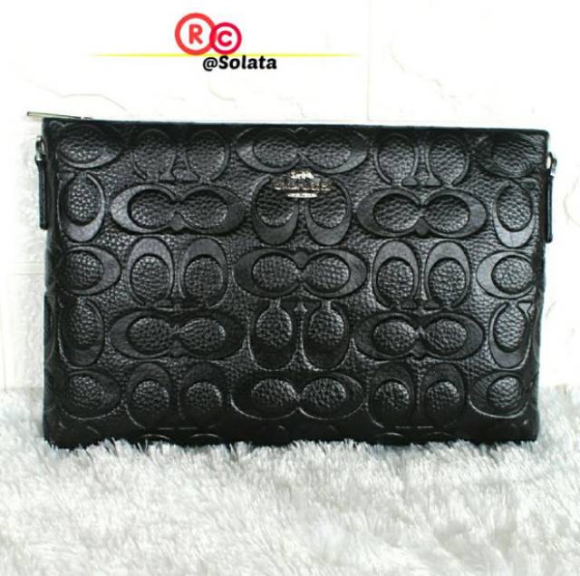 Clutch Coach Pria Wanita Handbag Kukit Asli Clutchbag