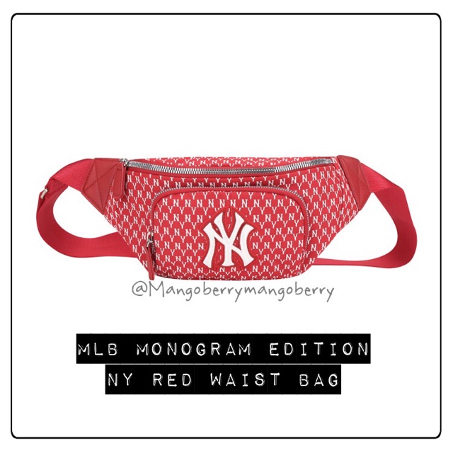 MLB NY Yankees monogram waist bag - RED (100% original)