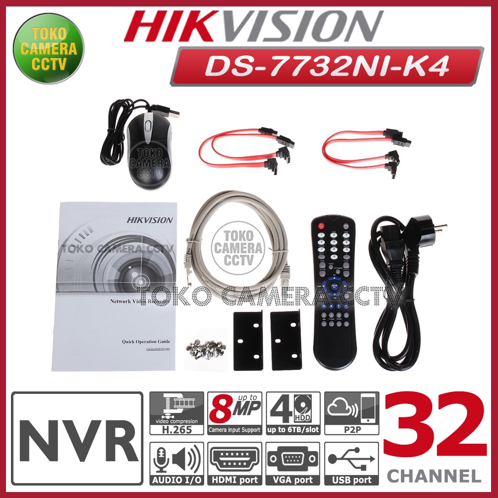 NVR HIKVISION 32 CHANNEL HIKVISION DS-7732NI-K4