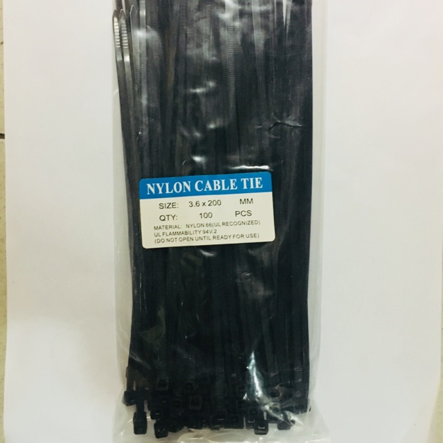 Kabel Tis Kabel Ties Insulock 200mm 20cm Cable Tie Insulok Hitam Nylon