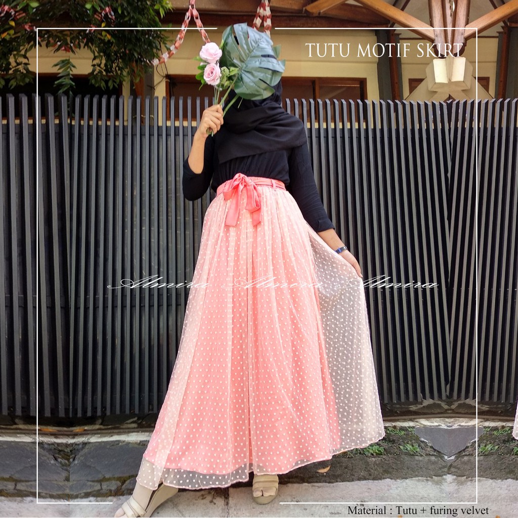 Rok Tutu Panjang Wanita  Muslimah Motif  Rok tutu dewasa Tutu skirt Griyaraditya Almira