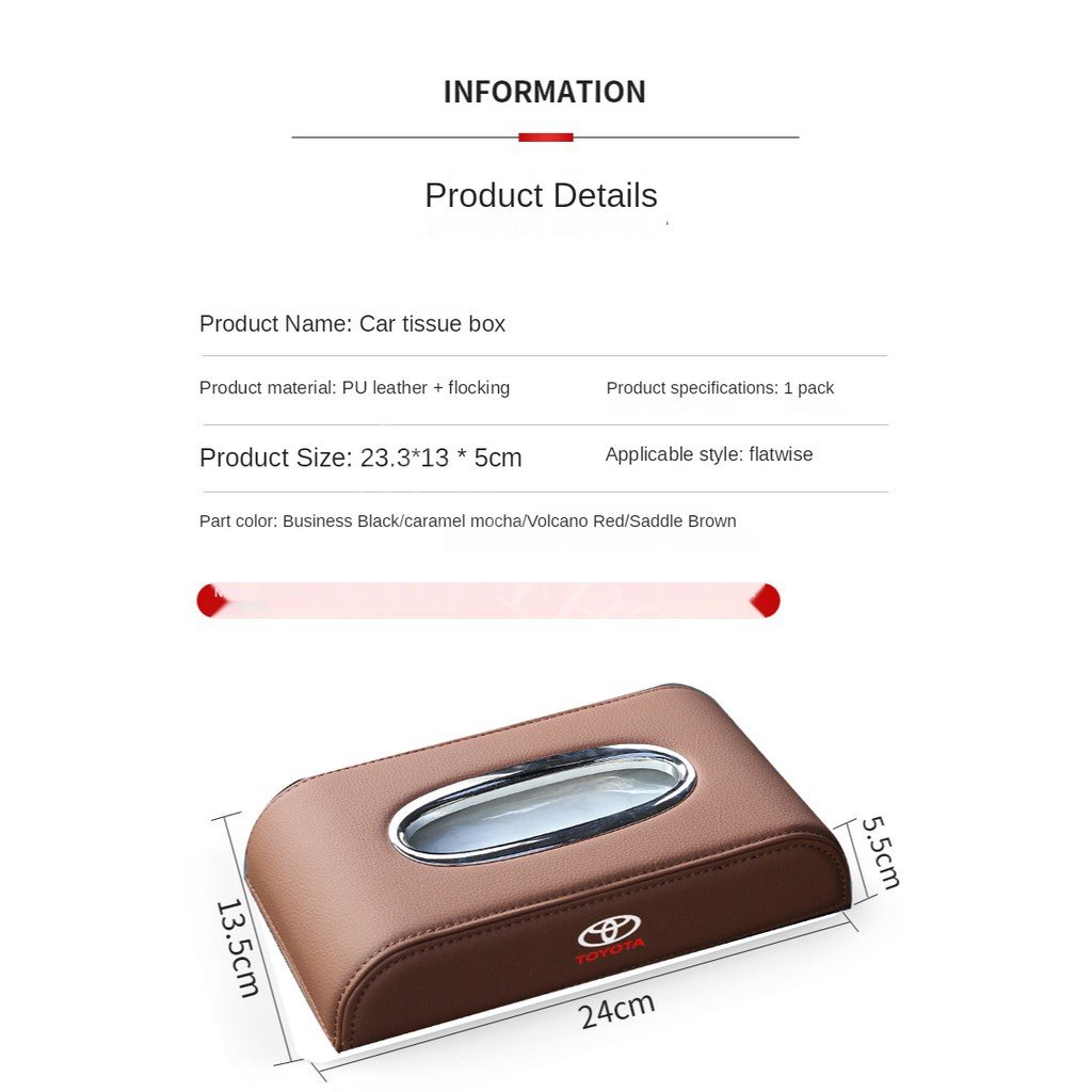 Kotak Tisu Bahan Kulit Kualitas Tinggi Untuk Mobil Toyota Razie Yaris Wish Innova Calya Corolla Cross Avanza Rush Kijiang