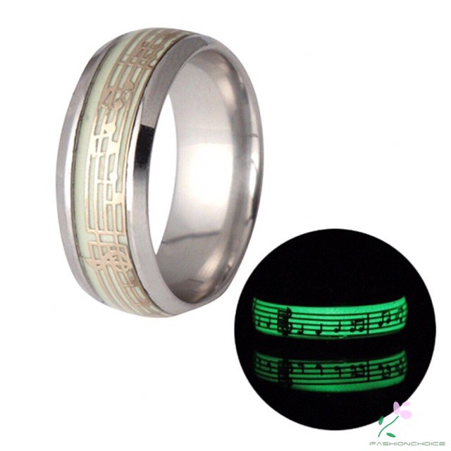 Cincin  titanium untuk cewek/ cowok glowing in the dark cincin couple titanium cincin ring