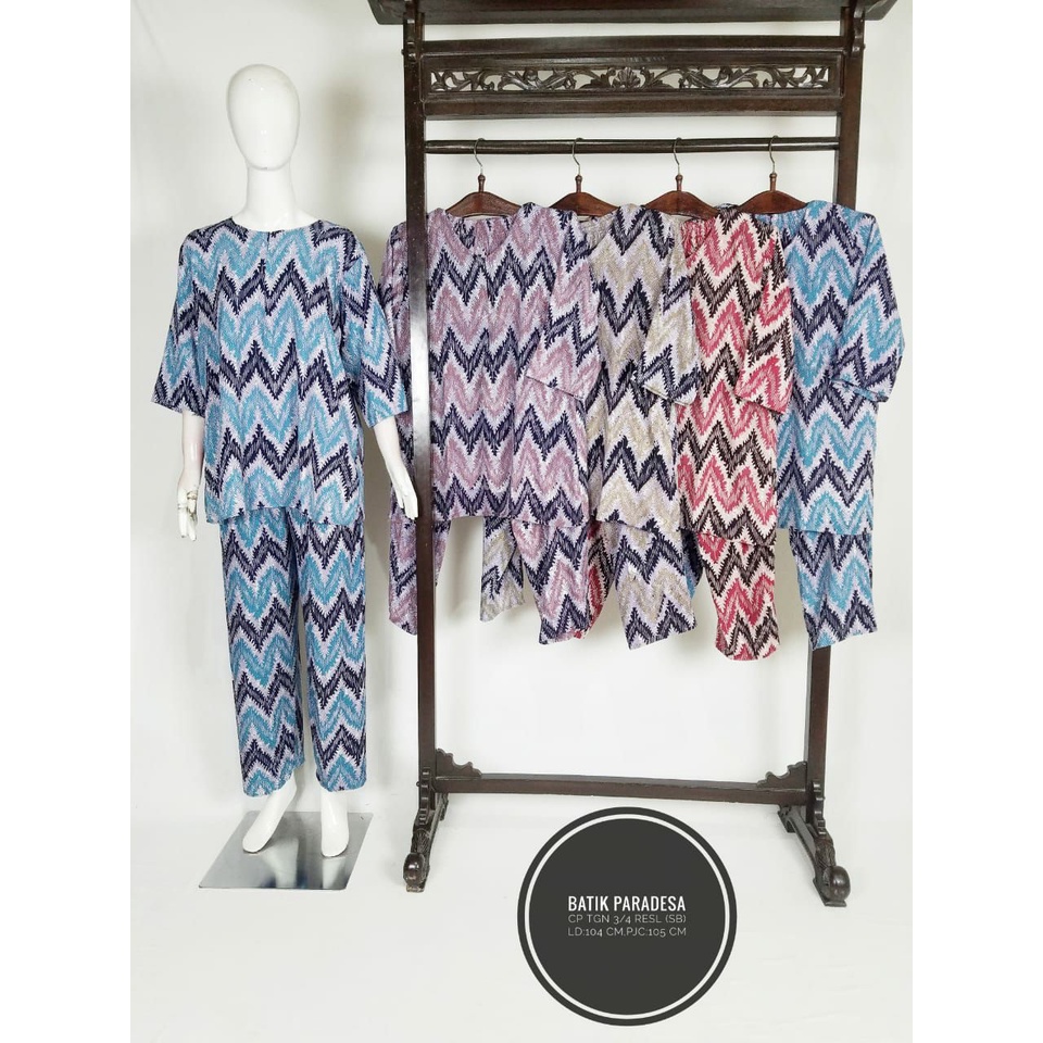 Daster Batik Pekalongan Setelan Celana Panjang Model Resleting All Size Batik Paradesa By Batik Huza