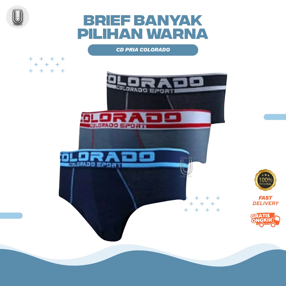 Celana Dalam Laki laki Dewasa Cd Pria Colorado Sempak Cowok Bahan Premium Terlaris By Universal Underwear