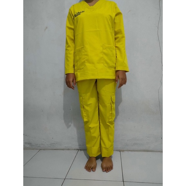 Baju Ok Set Celana Cargo Lengan Panjang