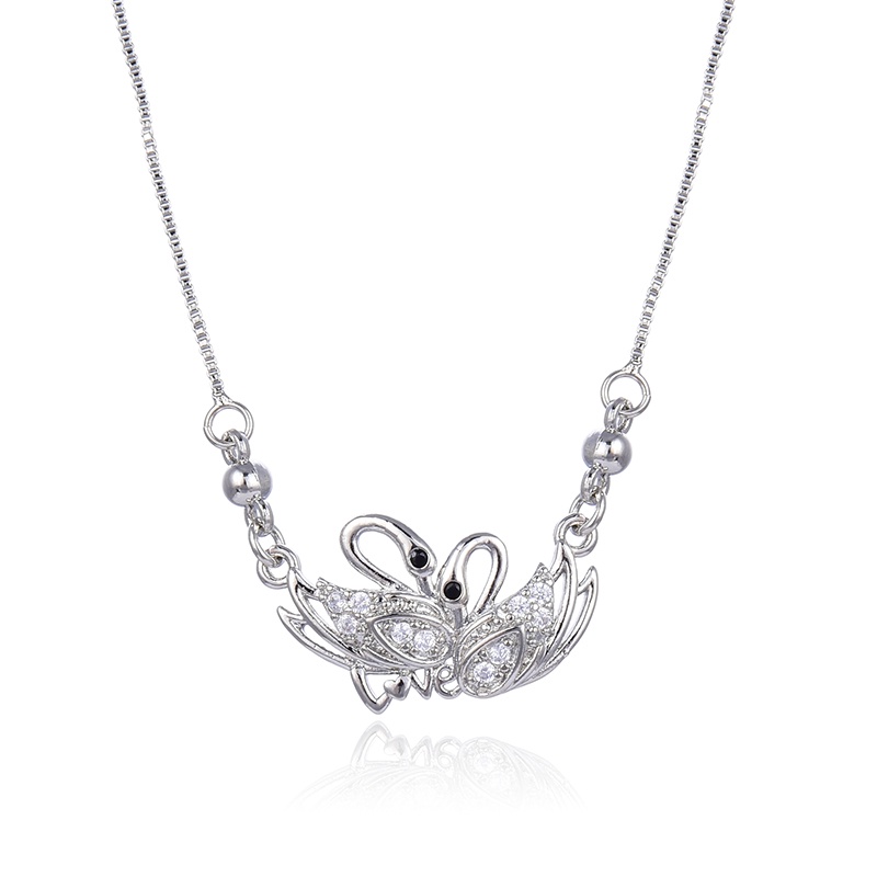 Hyl Jewelry Kalung Titaniun Wanita Permata Perhiasan aksesoris perak Lapis Alloy Emas Muda Love Karat Silver Asli Panjang Muda Dan Anti Luntur-42