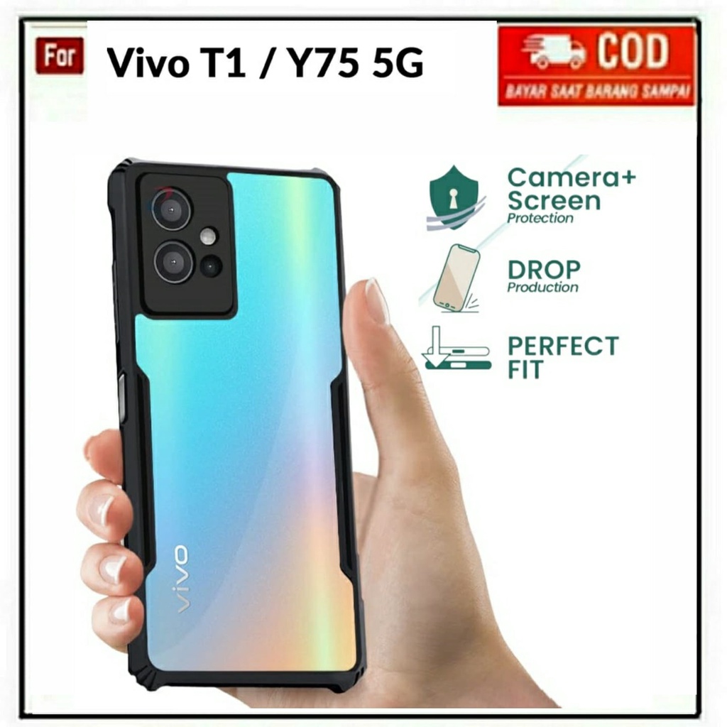 CASE VIVO T1 5G T1 PRO 5G Y75 5G SOFTCASE SHOCKPROOF TRANSPARAN CAMERA PROTECT CASING