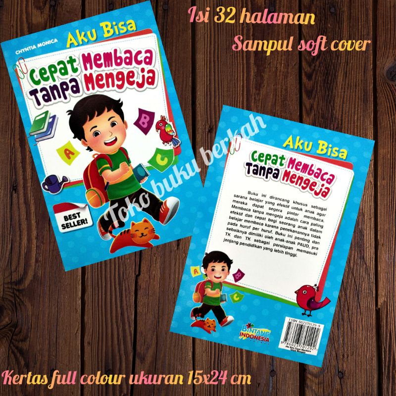 buku aku bisa cepat membaca tanpa mengeja 32 halaman (15×24cm)