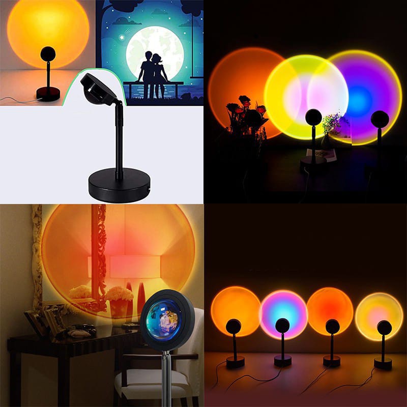 COLOURFUL PROJECTION LAMP LAMPU TIDUR PROYEKTOR TIDUR MINI TRIPOD + RINGLIGHT LED-SOSOYO