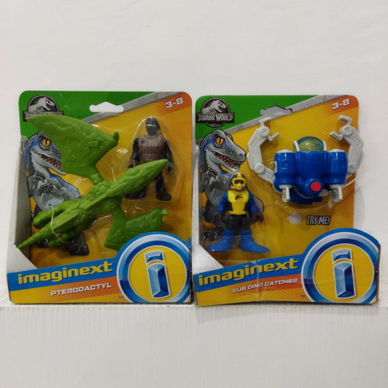 ori original imaginext sub dino catcher pterodactyl dinosaur dinosaurus mainan anak jurassic park world action figure cowok laki hadiah kado ultah