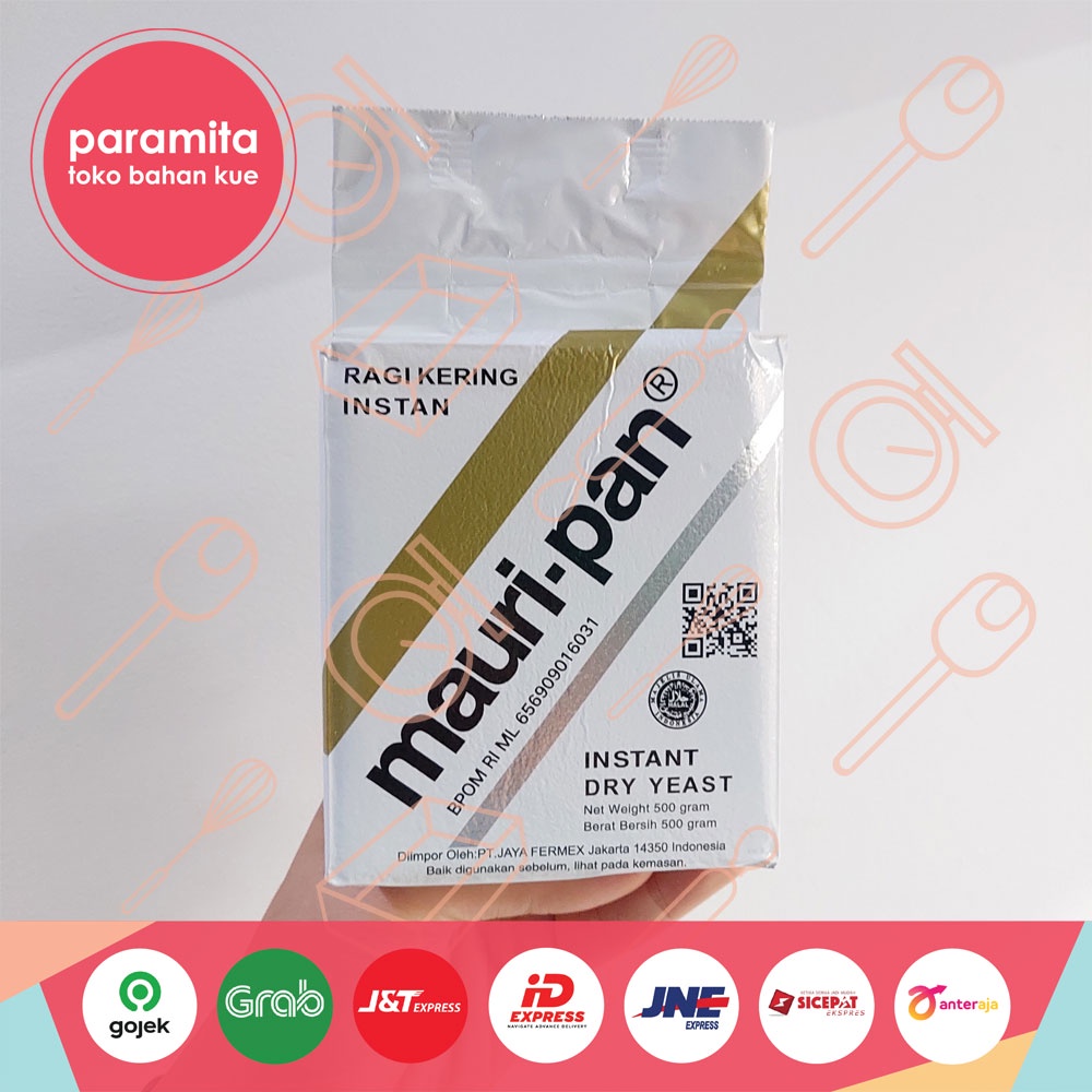 Gloripan / Angel / Mauripan Instant Dry Yeast Ragi 500 gr